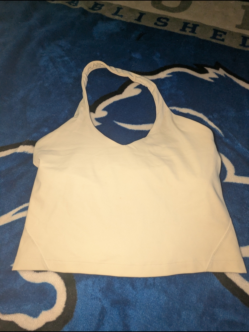 lululemon athletica Cream Twist-Strap Halter Crop Top